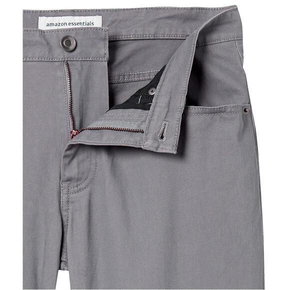 Men's Slim-Fit Pants, 5-Pocket Stretch Twill Design - Picture 5 of 6